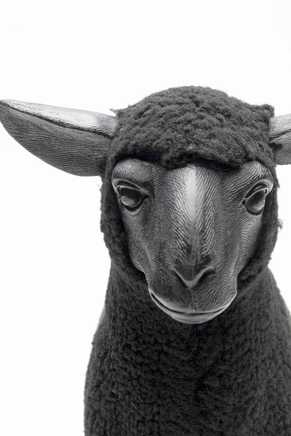 Deko Figur Happy Sheep Wool Schwarz 37cm