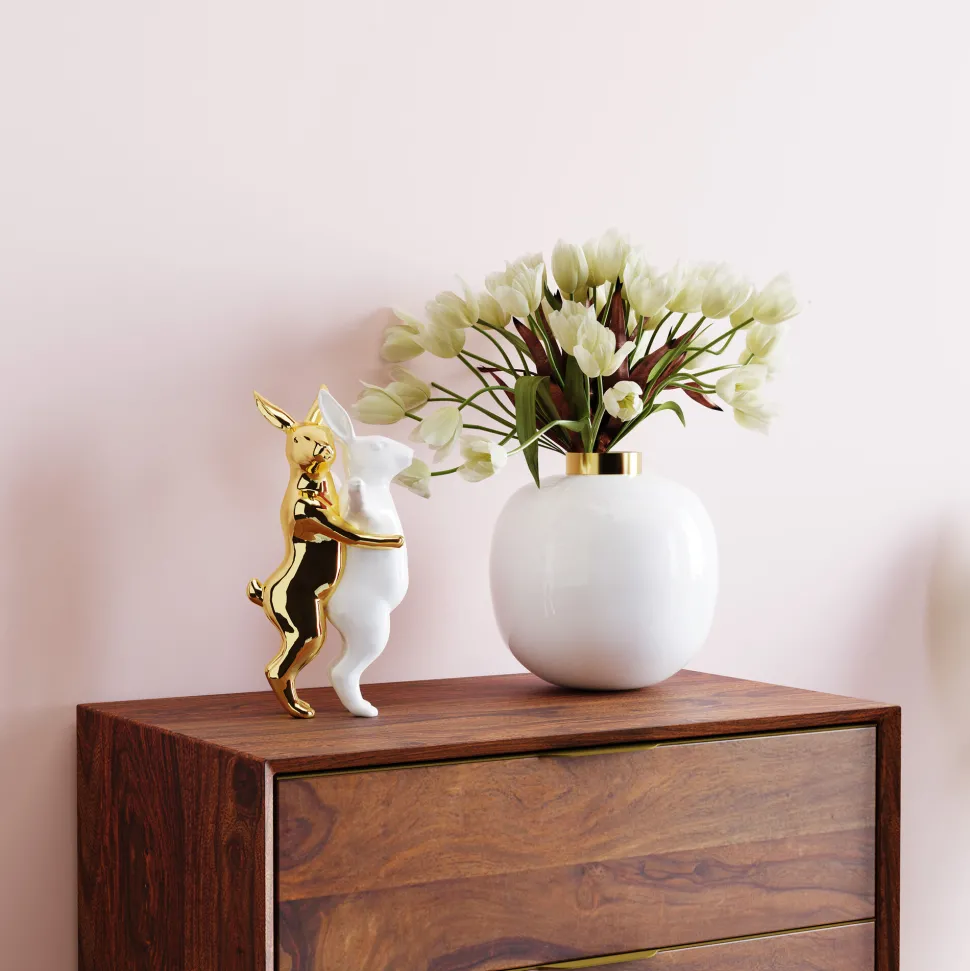 Deko Figur Hugging Rabbits Medium