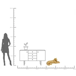 Deko Figur Lion Gold 113cm