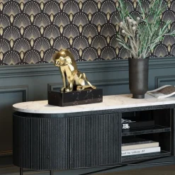 Deko Figur Lion on Marble 34cm