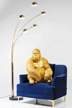 Deko Figur Monkey Gorilla Side XL Gold 76cm