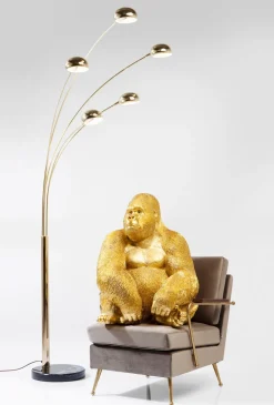Deko Figur Monkey Gorilla Side XL Gold 76cm