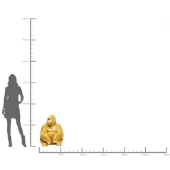 Deko Figur Monkey Gorilla Side XL Gold 76cm