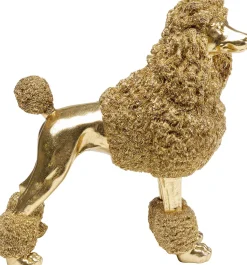 Deko Figur Mrs Poodle Gold 34cm