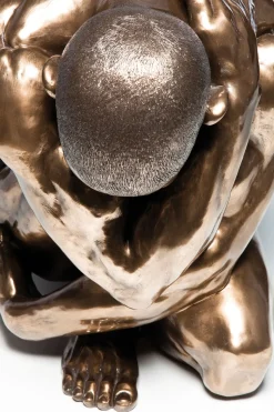 Deko Figur Nude Man Hug Bronze 54cm