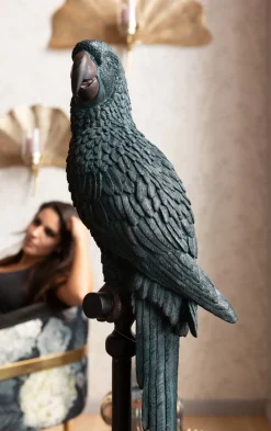 Deko Figur Parrot Petrol