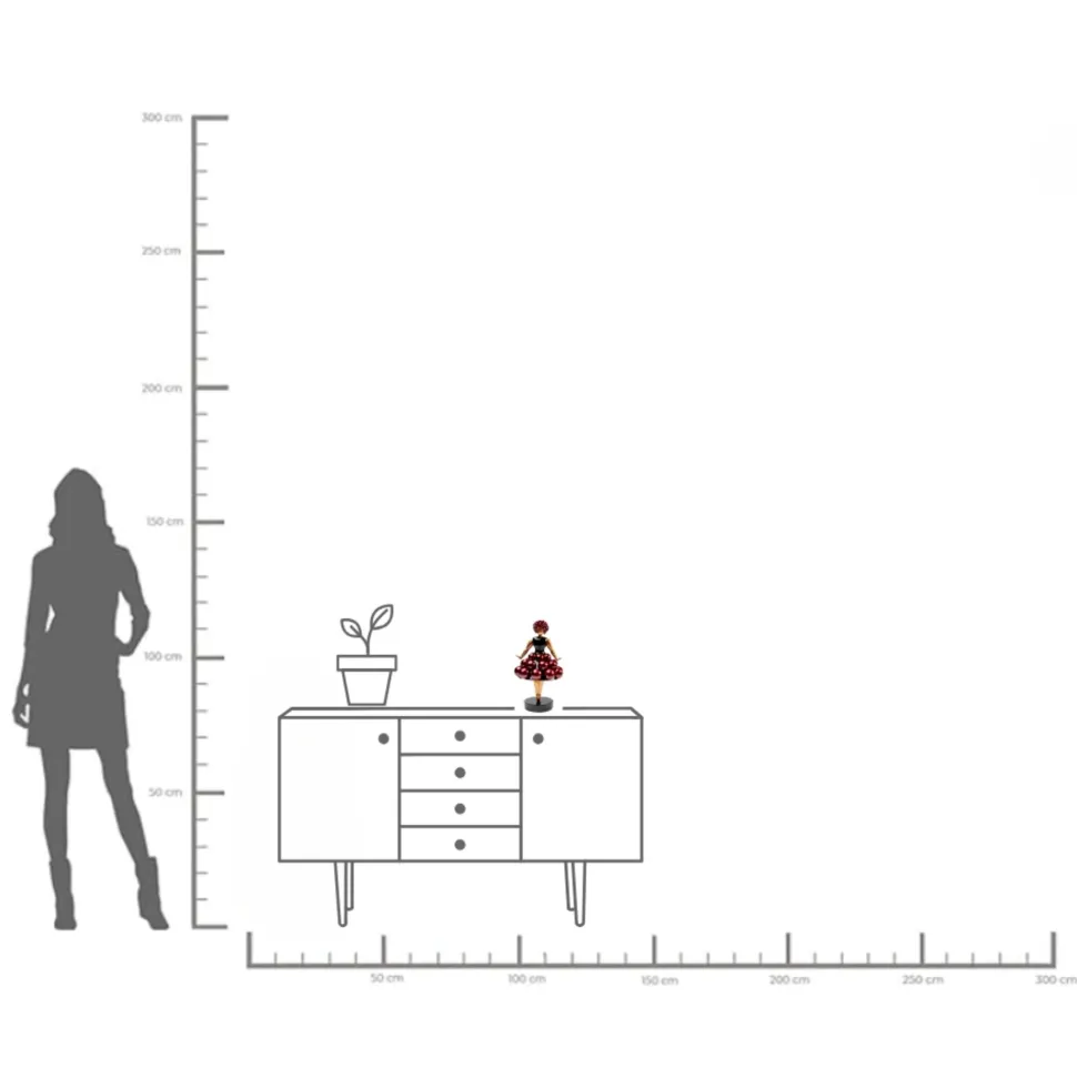 Deko Figur Primaballerina Pom Lila 35cm