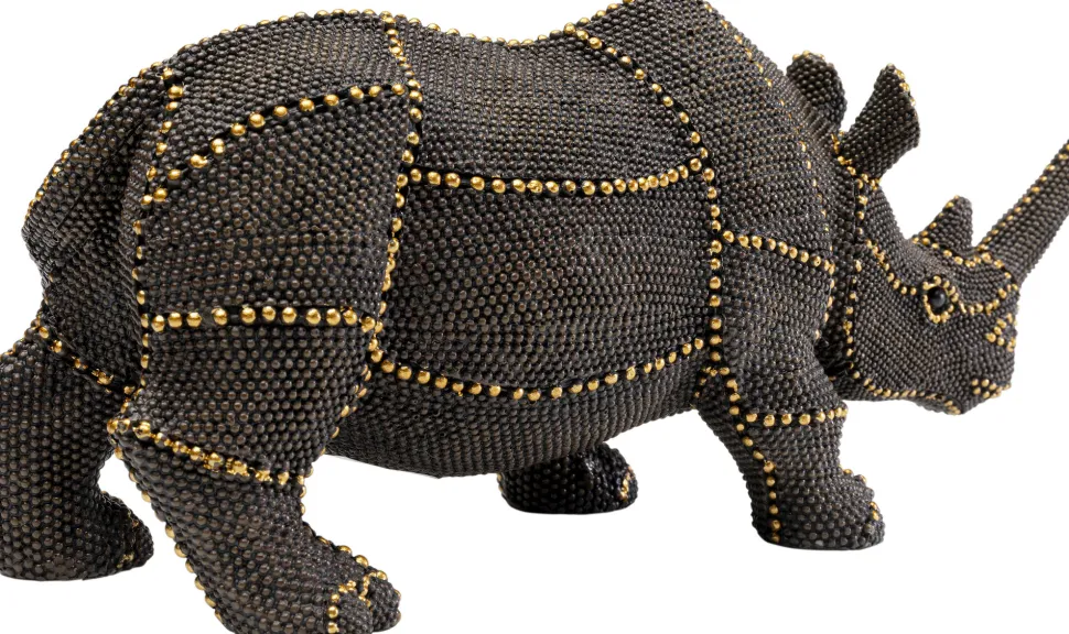 Deko Figur Rhino Rivets Pearls 26cm
