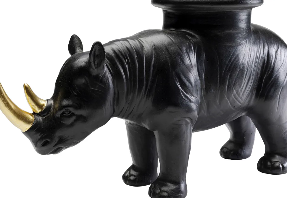 Deko Figur Rhino Schwarz 41cm