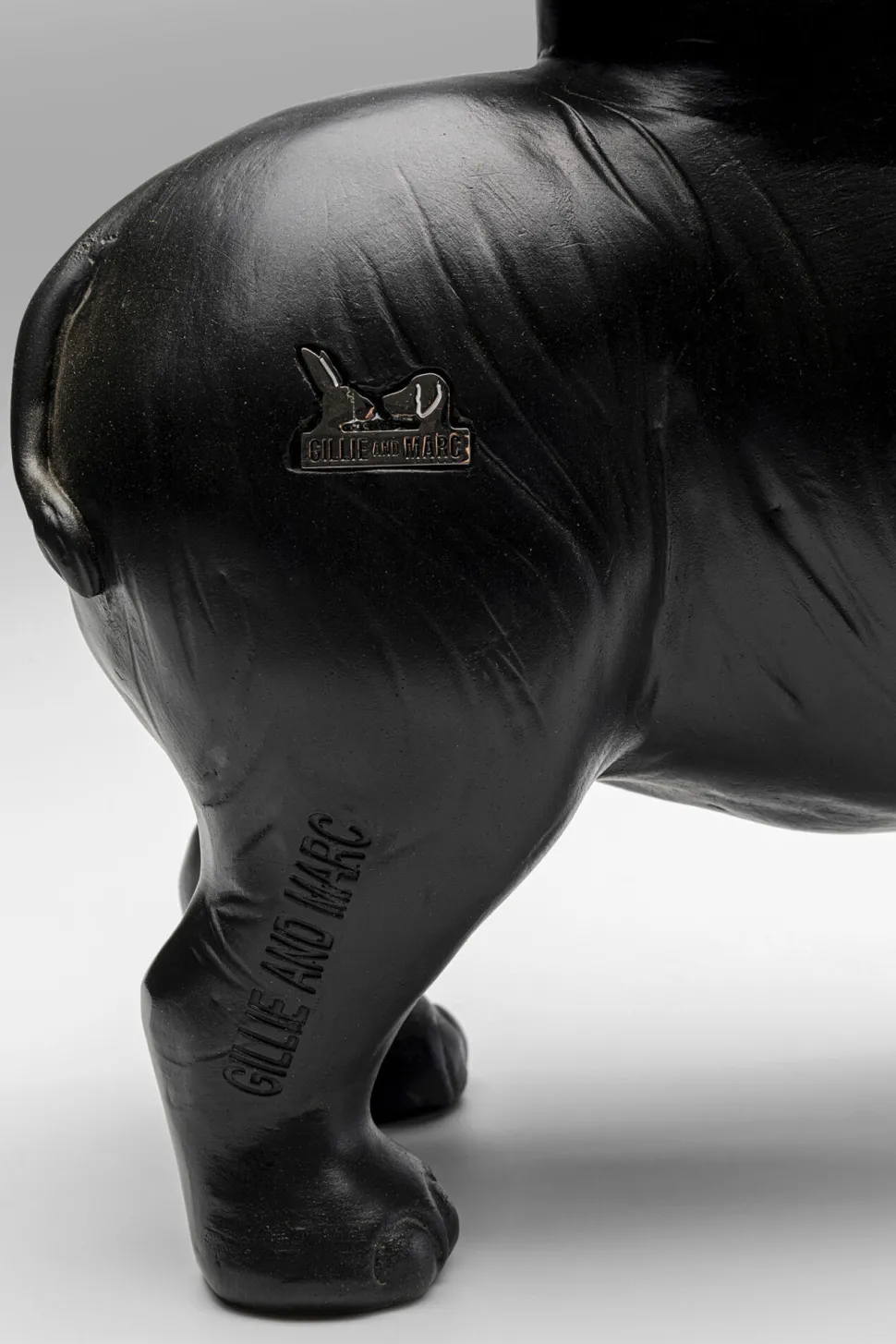 Deko Figur Rhino Schwarz 41cm