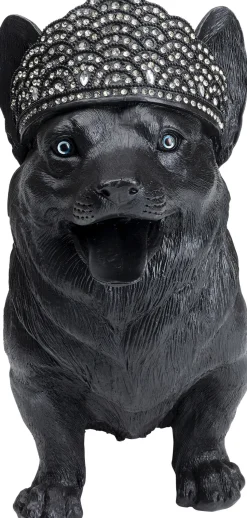 Deko Figur Royal Standing Corgi Schwarz 52cm