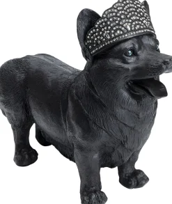 Deko Figur Royal Standing Corgi Schwarz 52cm