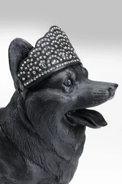 Deko Figur Royal Standing Corgi Schwarz 52cm