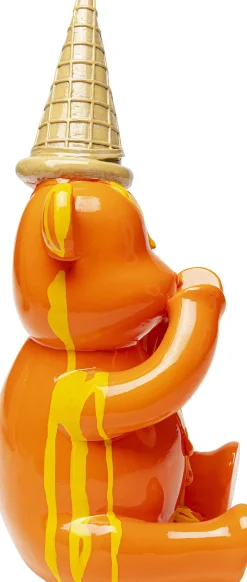 Deko Figur Sitting Gelato Bear Orange 37cm