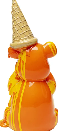 Deko Figur Sitting Gelato Bear Orange 37cm