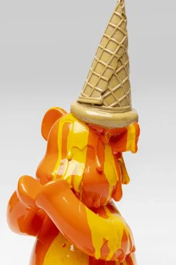 Deko Figur Sitting Gelato Bear Orange 37cm