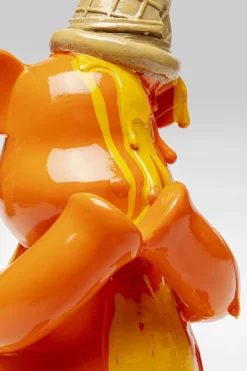 Deko Figur Sitting Gelato Bear Orange 37cm