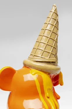 Deko Figur Sitting Gelato Bear Orange 37cm
