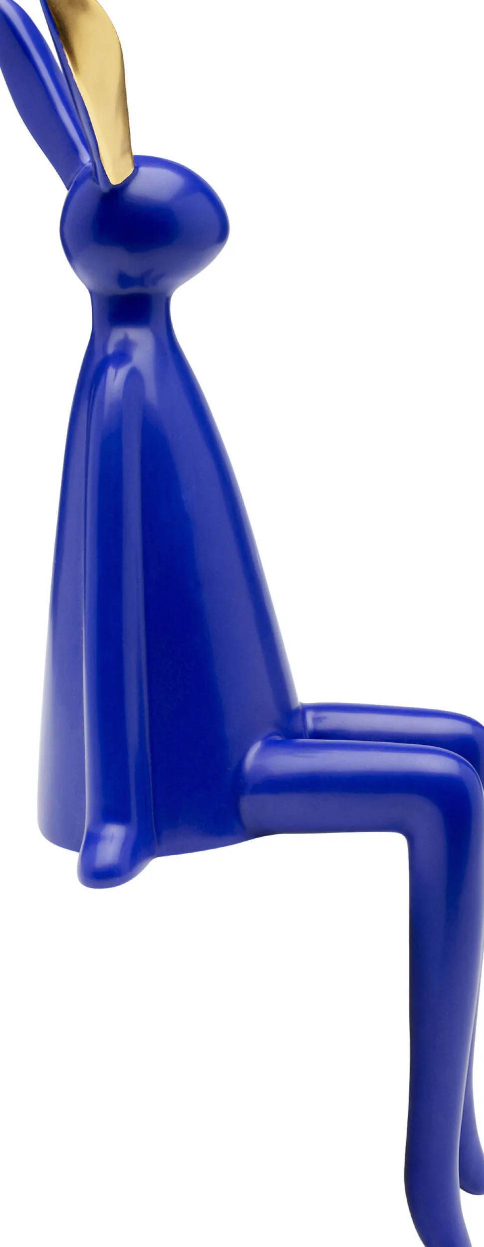 Deko Figur Sitting Rabbit Blau 35cm