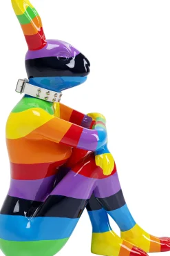 Deko Figur Sitting Rabbit Rainbow 80