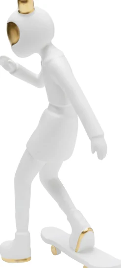 Deko Figur Skating Astronaut Weiß 33cm