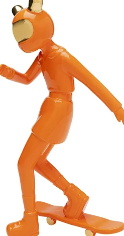 Deko Figur Skating Astronaut Orange 33cm