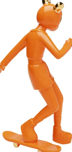 Deko Figur Skating Astronaut Orange 33cm