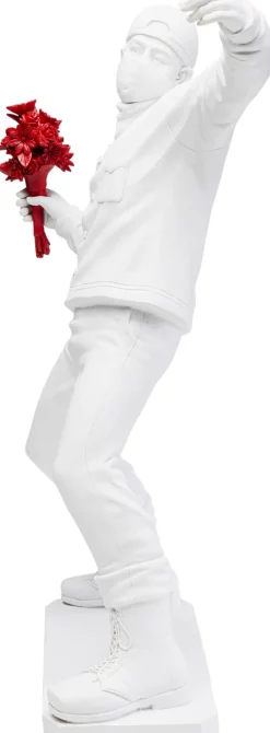 Deko Figur Street Art Bouquet Weiß 67cm