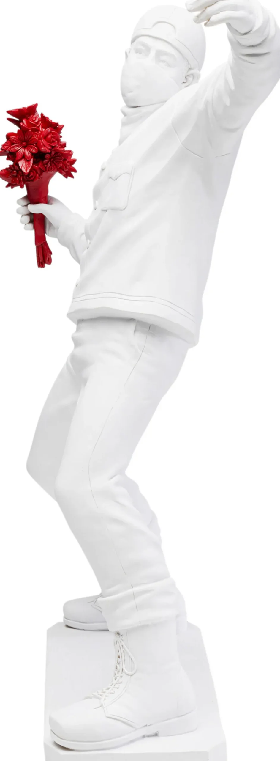 Deko Figur Street Art Bouquet Weiß 67cm