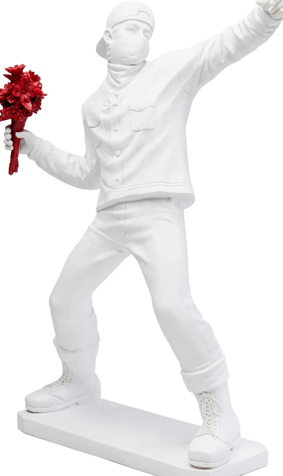 Deko Figur Street Art Bouquet Weiß 67cm