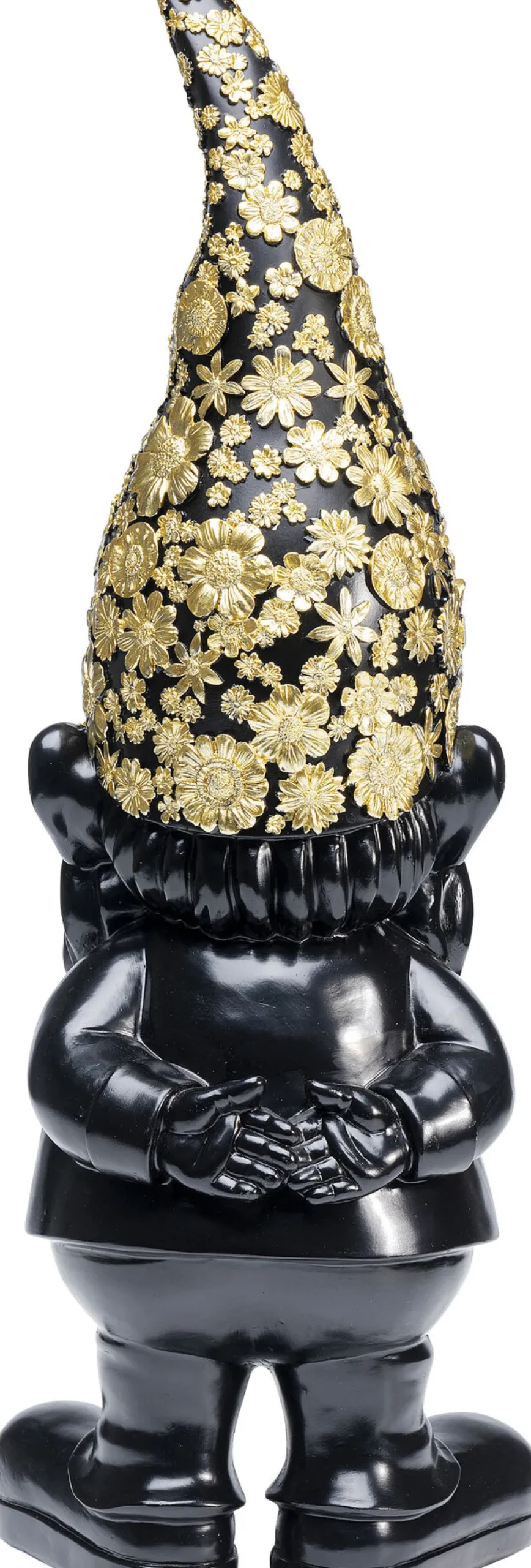 Deko Figur Zwerg Standing Schwarz Gold 61cm