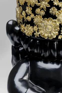 Deko Figur Zwerg Standing Schwarz Gold 61cm