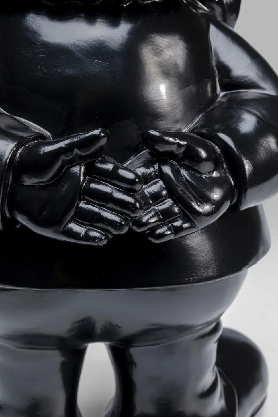 Deko Figur Zwerg Standing Schwarz Gold 61cm