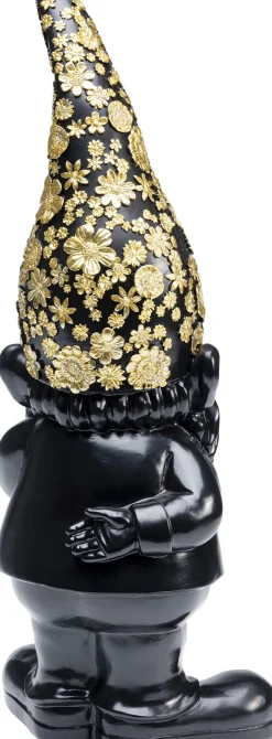 Deko Figur Zwerg Standing Schwarz Gold 46cm