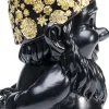 Deko Figur Zwerg Standing Schwarz Gold 30cm