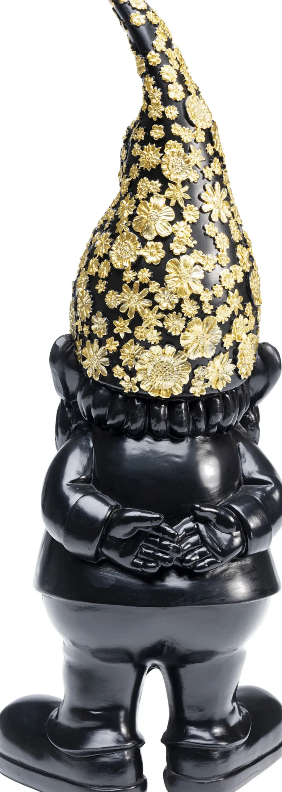 Deko Figur Zwerg Standing Schwarz Gold 30cm