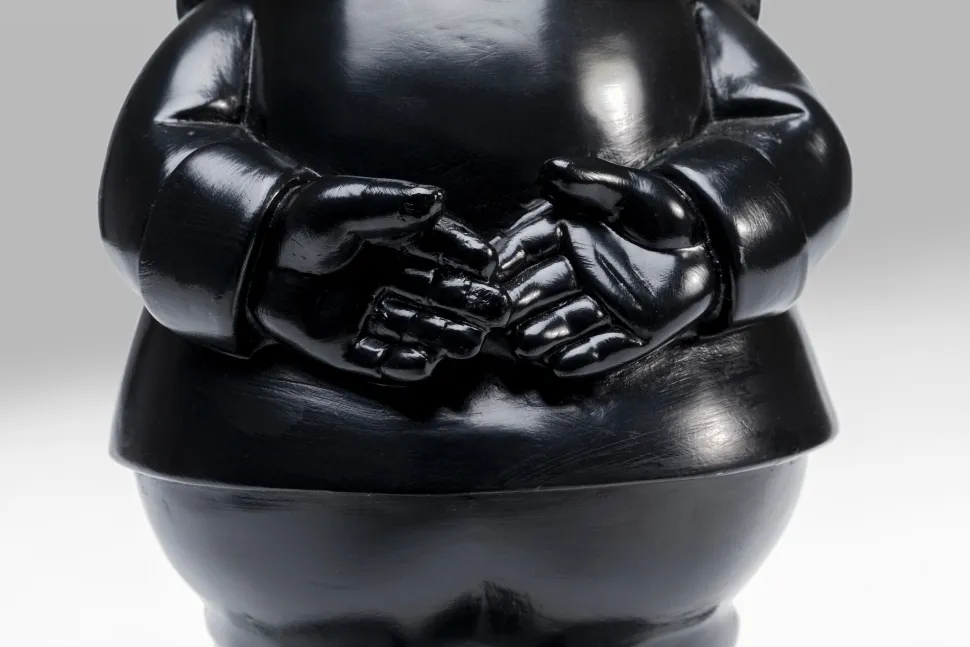 Deko Figur Zwerg Standing Schwarz Gold 30cm