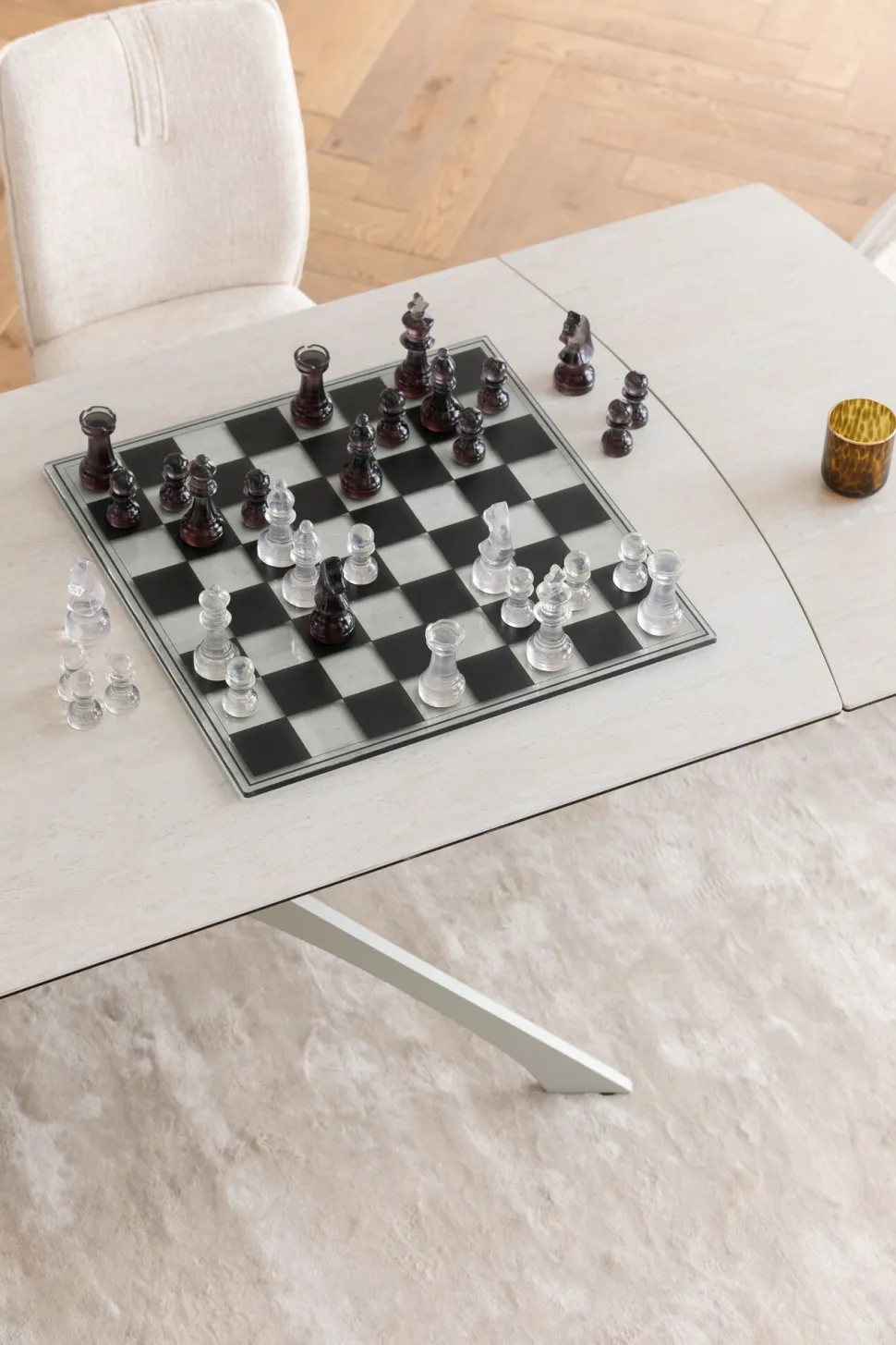 Deko Objekt Chess Transparent 60x60cm