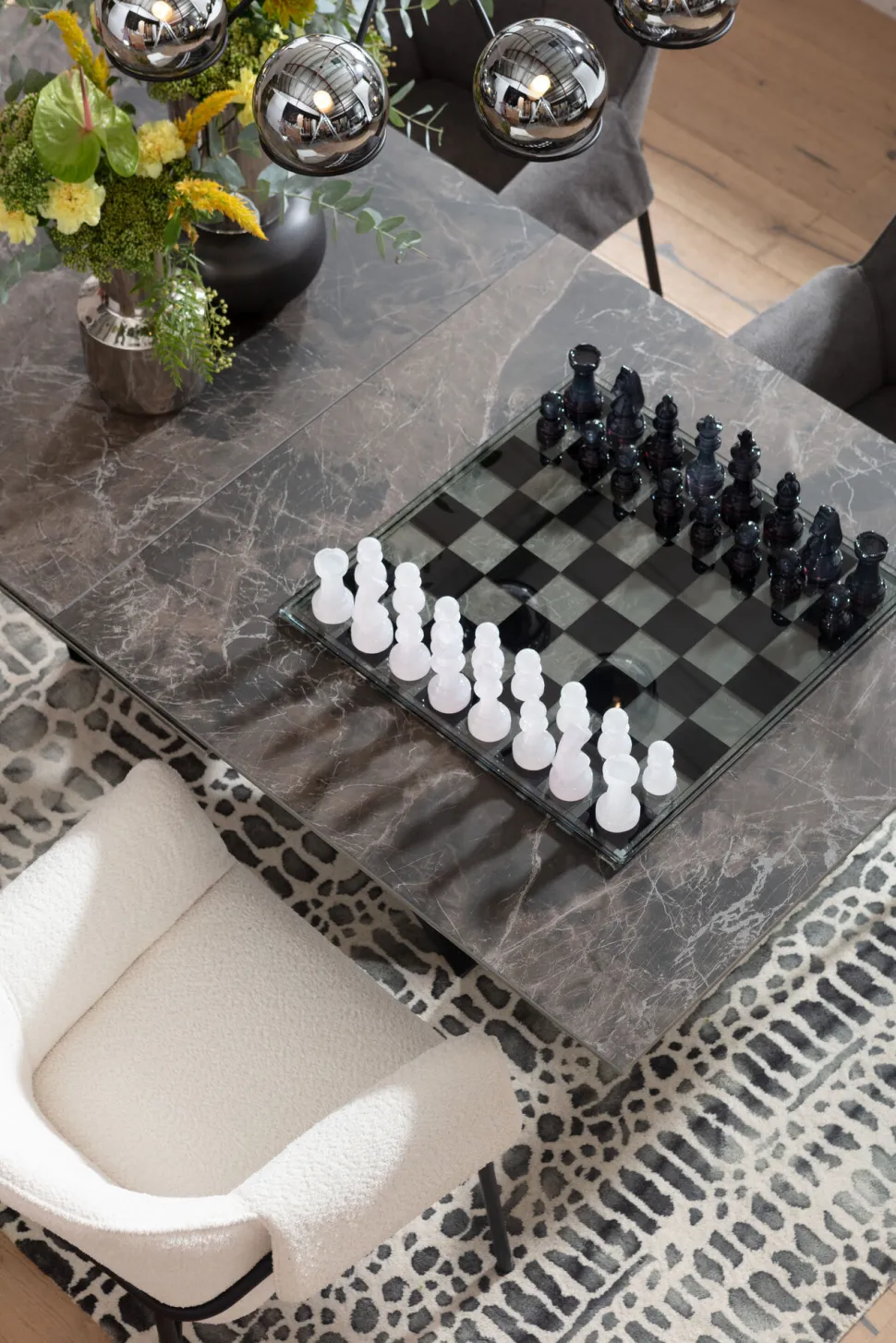 Deko Objekt Chess Transparent 60x60cm