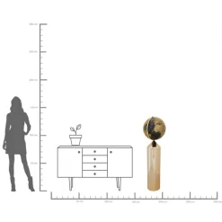 Deko Objekt Globe Top Gold 132cm