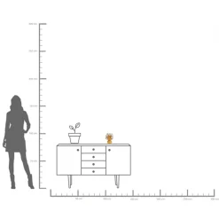 Deko Objekt Hairstyle Gelb 19cm