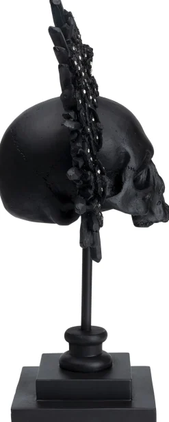 Deko Objekt King Skull Schwarz 49cm