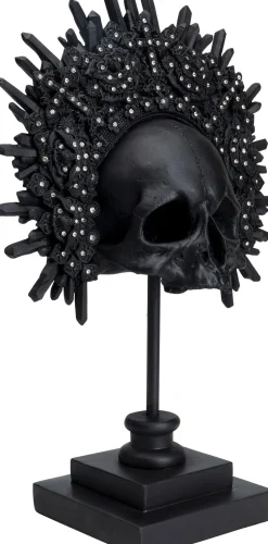 Deko Objekt King Skull Schwarz 49cm