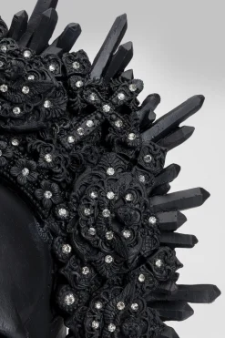 Deko Objekt King Skull Schwarz 49cm