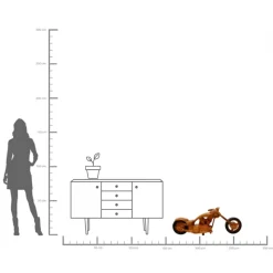 Deko Objekt Motorrad Wild 98x40cm