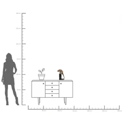 Deko Objekt Nude Man Stand Bronze 35cm