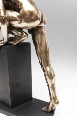 Deko Objekt Nude Man Stand Bronze 35cm