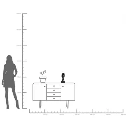 Deko Objekt Quiet Face Schwarz 31cm