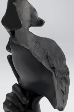 Deko Objekt Quiet Face Schwarz 31cm