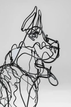 Deko Objekt Wire Attack Dog 36cm